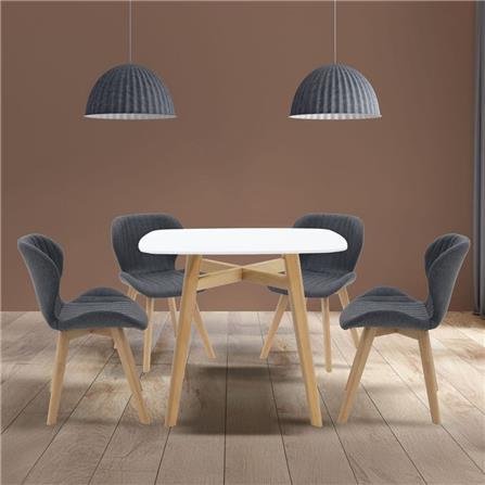 ชุดโต๊ะทานข้าว 4 ที่นั่ง SB FURNITURE JANORA-A80&YEARLING 59062989 สีขาว_3