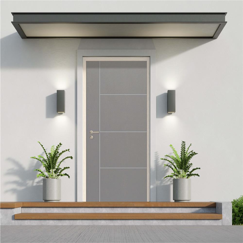 ประตูภายนอก UPVC MODERNWOOD MWNR004 90x200 ซม. สีเทา