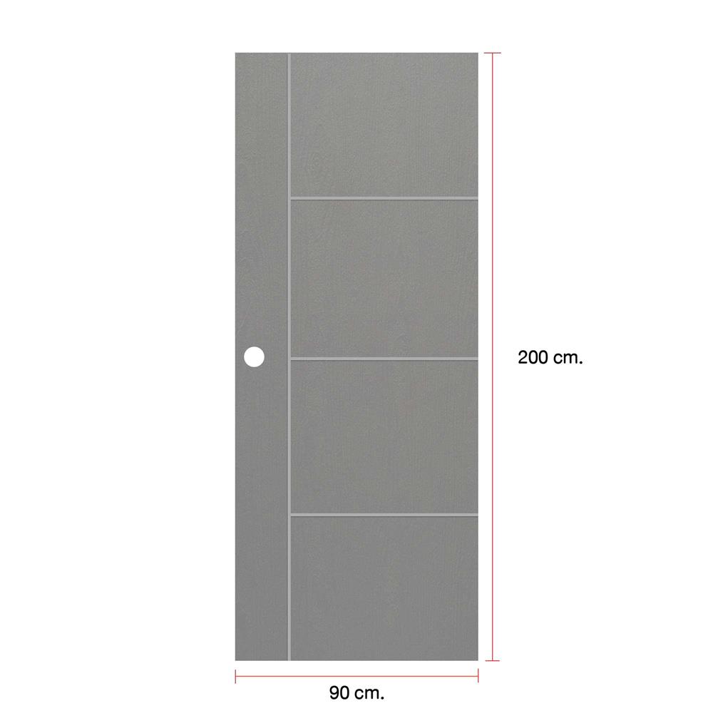 ประตูภายนอก UPVC MODERNWOOD MWNR004 90x200 ซม. สีเทา