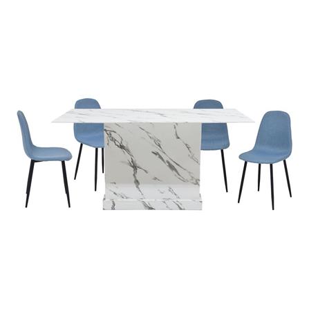 ชุดโต๊ะทานข้าว 4 ที่นั่ง SB FURNITURE BORIM120&LALADA 59062959 สีขาว_0