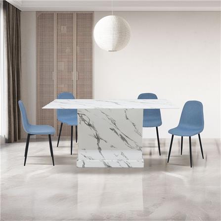 ชุดโต๊ะทานข้าว 4 ที่นั่ง SB FURNITURE BORIM120&LALADA 59062959 สีขาว_3