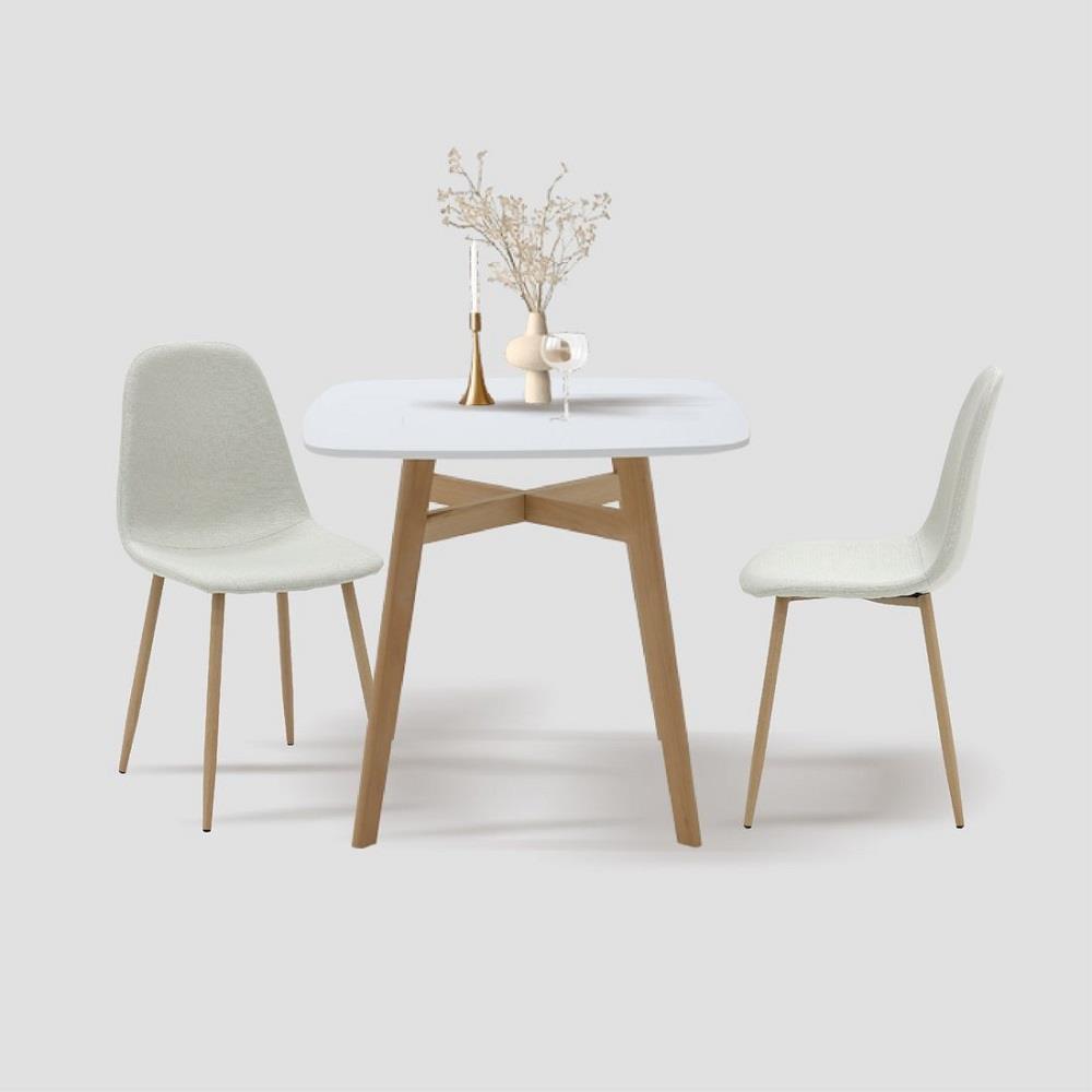 ชุดโต๊ะทานข้าว 2 ที่นั่ง SB FURNITURE JANORA-A80&LASTA 59062965 สีขาว