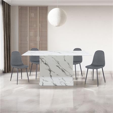 ชุดโต๊ะทานข้าว 4 ที่นั่ง SB FURNITURE BORIM120&LALADA 59062963 สีขาว_3