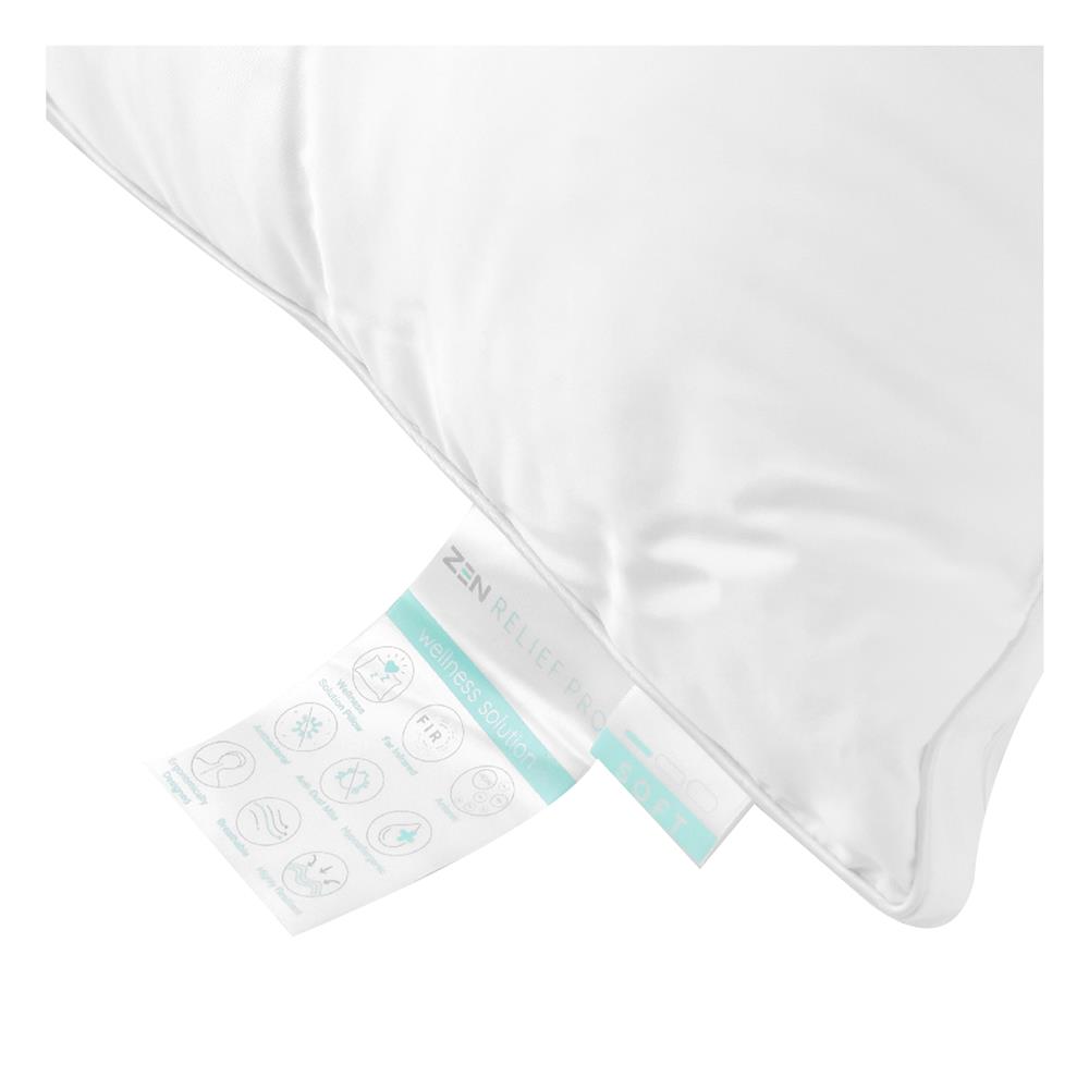 หมอนหนุน ไมโครไฟเบอร์ FROLINA ZEN RELIEF PRO S BAG 19x29 นิ้ว สีขาว