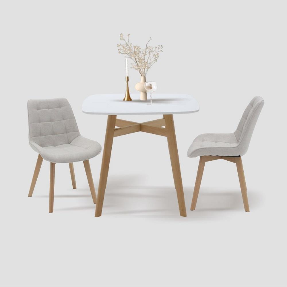 ชุดโต๊ะทานข้าว 2 ที่นั่ง SB FURNITURE JANORA-A80&YAPER 59062973 สีขาว