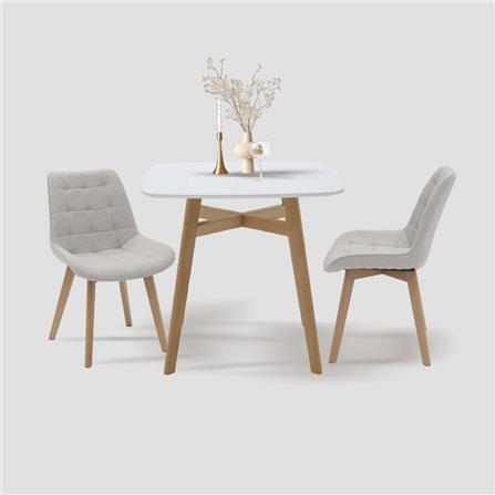 ชุดโต๊ะทานข้าว 2 ที่นั่ง SB FURNITURE JANORA-A80&YAPER 59062973 สีขาว_5