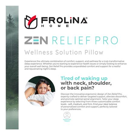 หมอนหนุน ไมโครไฟเบอร์ FROLINA ZEN RELIEF PRO M BAG 19x29 นิ้ว สีขาว_7