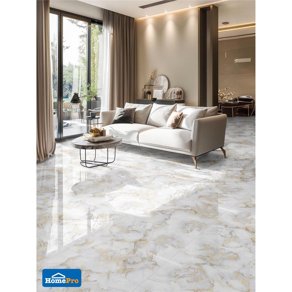 กระเบื้องพื้น 60x60 ซม. TARA ยูจิน ขาว A 1.44 ตร.ม.