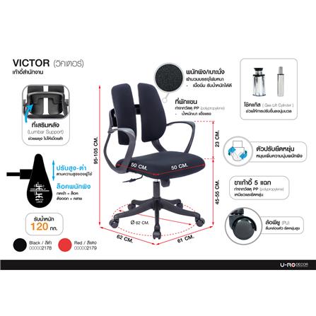 เก้าอี้สำนักงาน U-RODECOR VICTOR สีดำ_11
