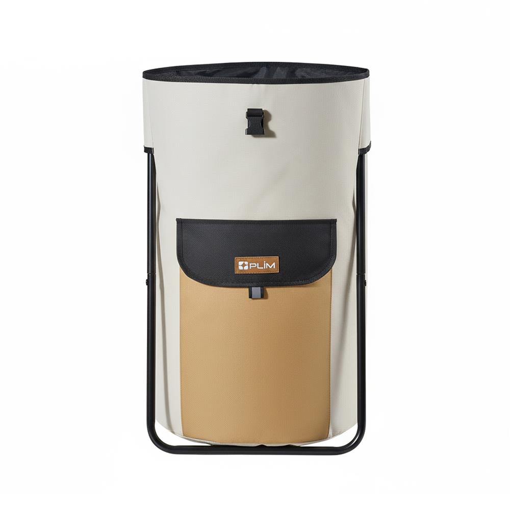 ถังผ้ากลมพร้อมขาตั้ง PLIM MOVA 40x67.5 ซม. สีเบจ