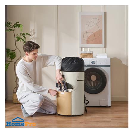 ถังผ้ากลมพร้อมขาตั้ง PLIM MOVA 40x67.5 ซม. สีเบจ_5