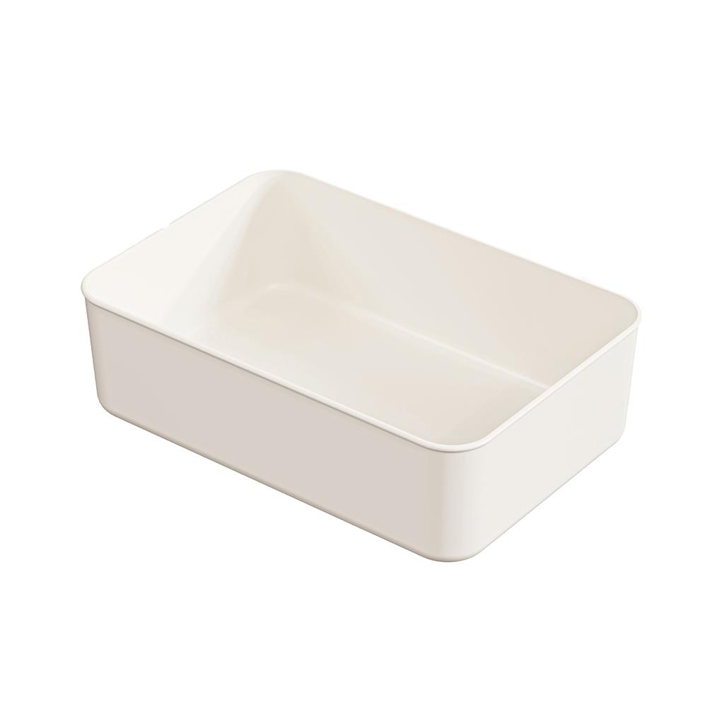 กล่องจัดเก็บผ้า มีฝา PLIM BRIX สีเบจ