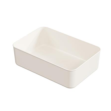 กล่องจัดเก็บผ้า มีฝา PLIM BRIX สีเบจ_1