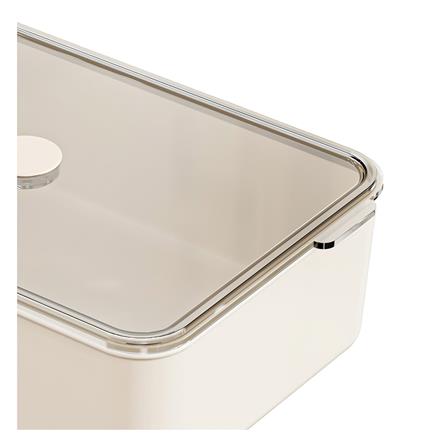 กล่องจัดเก็บผ้า มีฝา PLIM BRIX สีเบจ_2