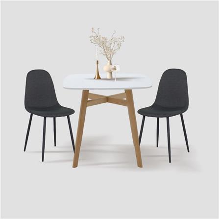 ชุดโต๊ะทานข้าว 2 ที่นั่ง SB FURNITURE JANORA&LALADA 59062980 สีขาว_5