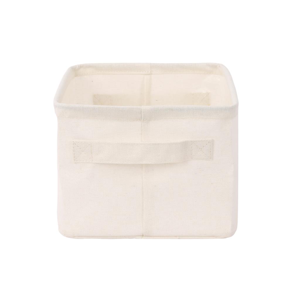 ถังผ้าเหลี่ยมเตี้ย PLIM SIMPLE SIZE S สีครีม