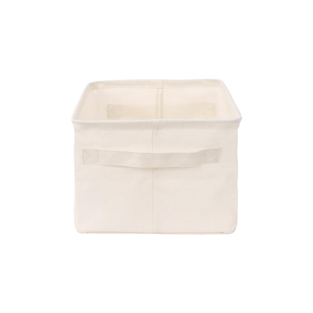 ถังผ้าเหลี่ยมเตี้ย PLIM SIMPLE SIZE M สีครีม