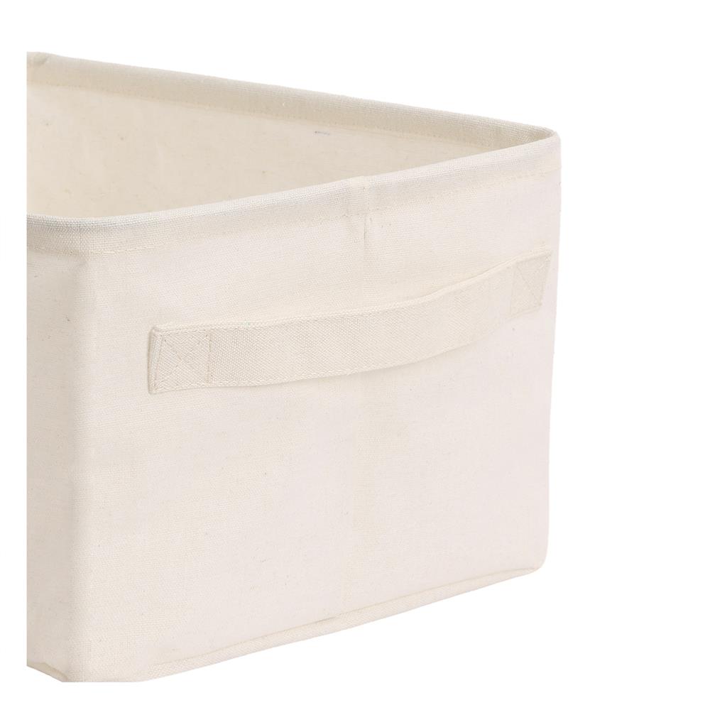 ถังผ้าเหลี่ยมเตี้ย PLIM SIMPLE SIZE M สีครีม