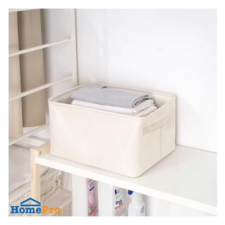 ถังผ้าเหลี่ยมเตี้ย PLIM SIMPLE SIZE M สีครีม_3