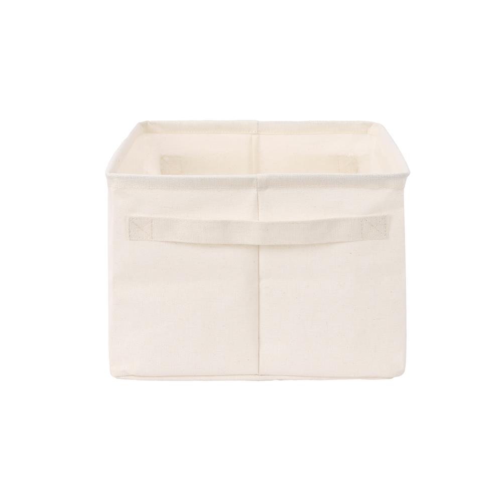 ถังผ้าเหลี่ยมเตี้ย PLIM SIMPLE SIZE L สีครีม
