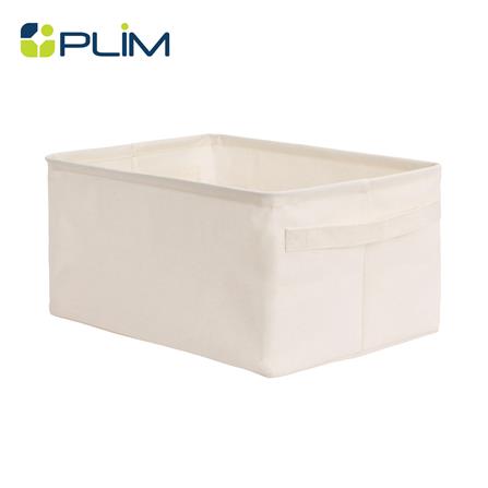 ถังผ้าเหลี่ยมเตี้ย PLIM SIMPLE SIZE L สีครีม_0