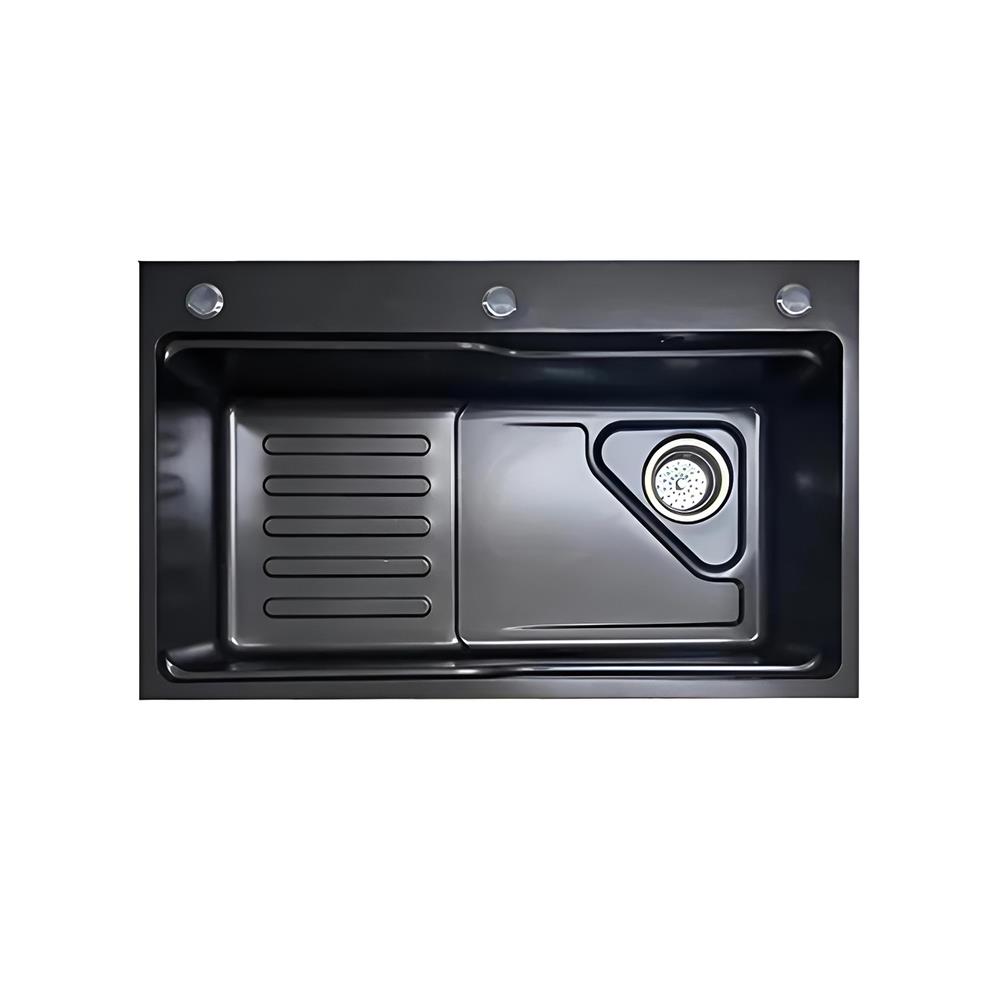 ซิงค์ฝัง 1 หลุม TECNOPLUS TNP ELITE 1.02 สีดำ