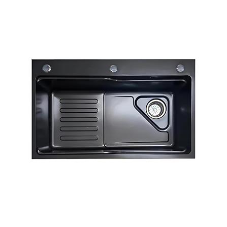 ซิงค์ฝัง 1 หลุม TECNOPLUS TNP ELITE 1.02 สีดำ_0