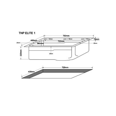 ซิงค์ฝัง 1 หลุม TECNOPLUS TNP ELITE 1.02 สีดำ_3