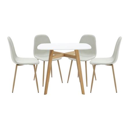 ชุดโต๊ะทานข้าว 4 ที่นั่ง SB FURNITURE JANORA-A80&LASTA 59062982 สีขาว_0