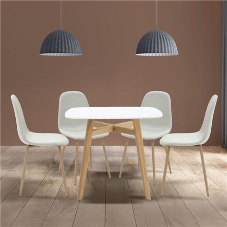 ชุดโต๊ะทานข้าว 4 ที่นั่ง SB FURNITURE JANORA-A80&LASTA 59062982 สีขาว_4