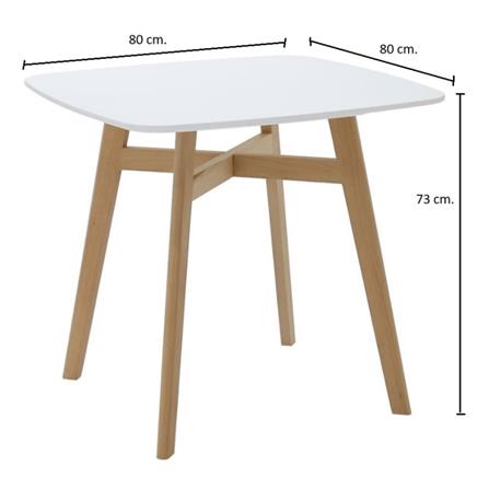 ชุดโต๊ะทานข้าว 4 ที่นั่ง SB FURNITURE JANORA-A80&LASTA 59062982 สีขาว_5