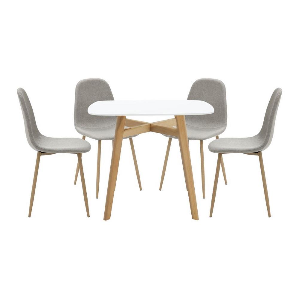 ชุดโต๊ะทานข้าว 4 ที่นั่ง SB FURNITURE JANORA-A80&LASTA 59062983 สีขาว