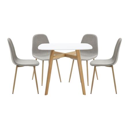 ชุดโต๊ะทานข้าว 4 ที่นั่ง SB FURNITURE JANORA-A80&LASTA 59062983 สีขาว_0