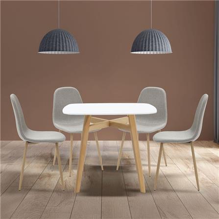 ชุดโต๊ะทานข้าว 4 ที่นั่ง SB FURNITURE JANORA-A80&LASTA 59062983 สีขาว_4