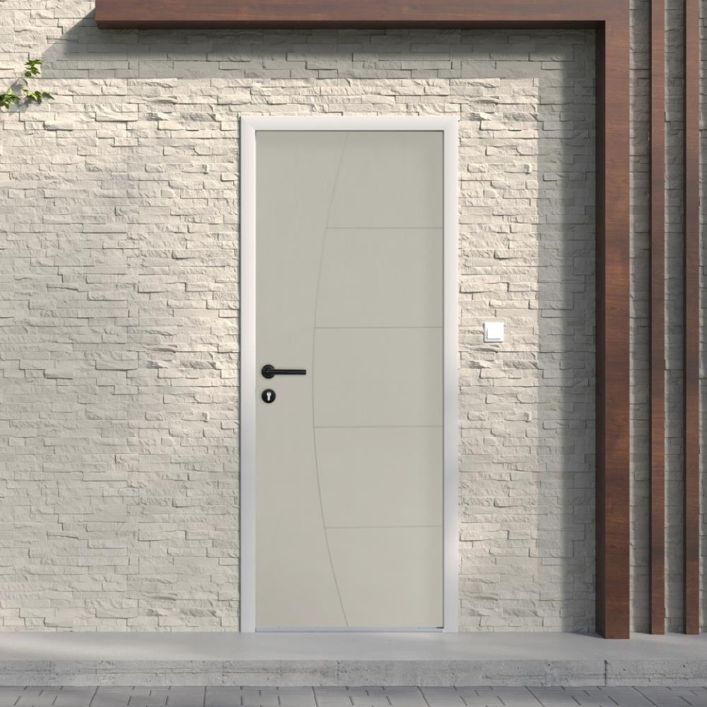 ประตูภายนอก UPVC MODERNWOOD MWN024 90x200 ซม. สีเบจ