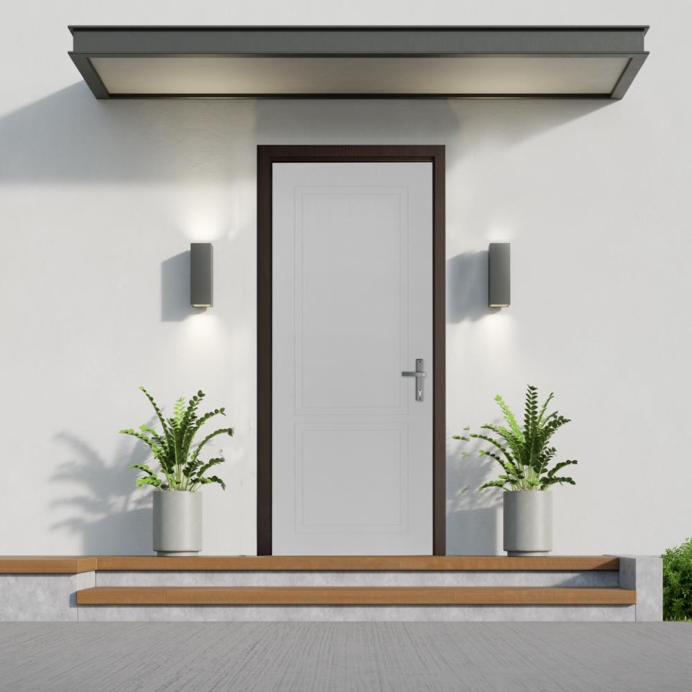 ประตูภายนอก UPVC MODERNWOOD MWN025 70x200 ซม. สีเทา