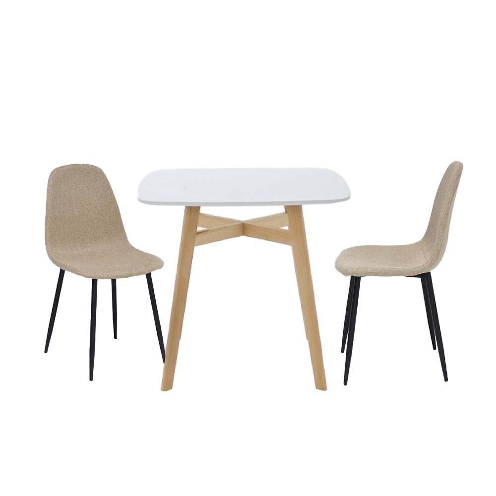 ชุดโต๊ะทานข้าว 2 ที่นั่ง SB FURNITURE JANORA&LALADA 59062974 สีขาว