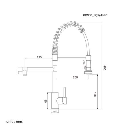 ก๊อกซิงค์ผสมเคาน์เตอร์ TECNOPLUS TNP KD 900 BS_3