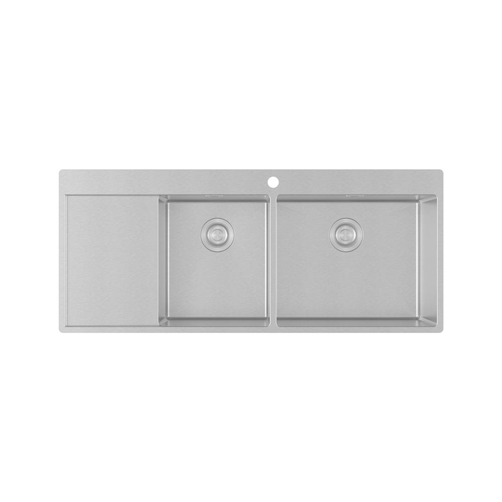 ซิงค์ฝัง 2 หลุม 1 ที่พัก FRANKE BXX221-10E LHD 120 ซม. สีเงิน