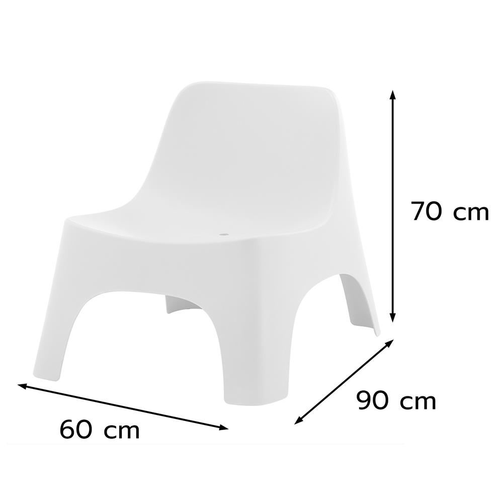 เก้าอี้พลาสติก SPRING DEWEY สีขาว