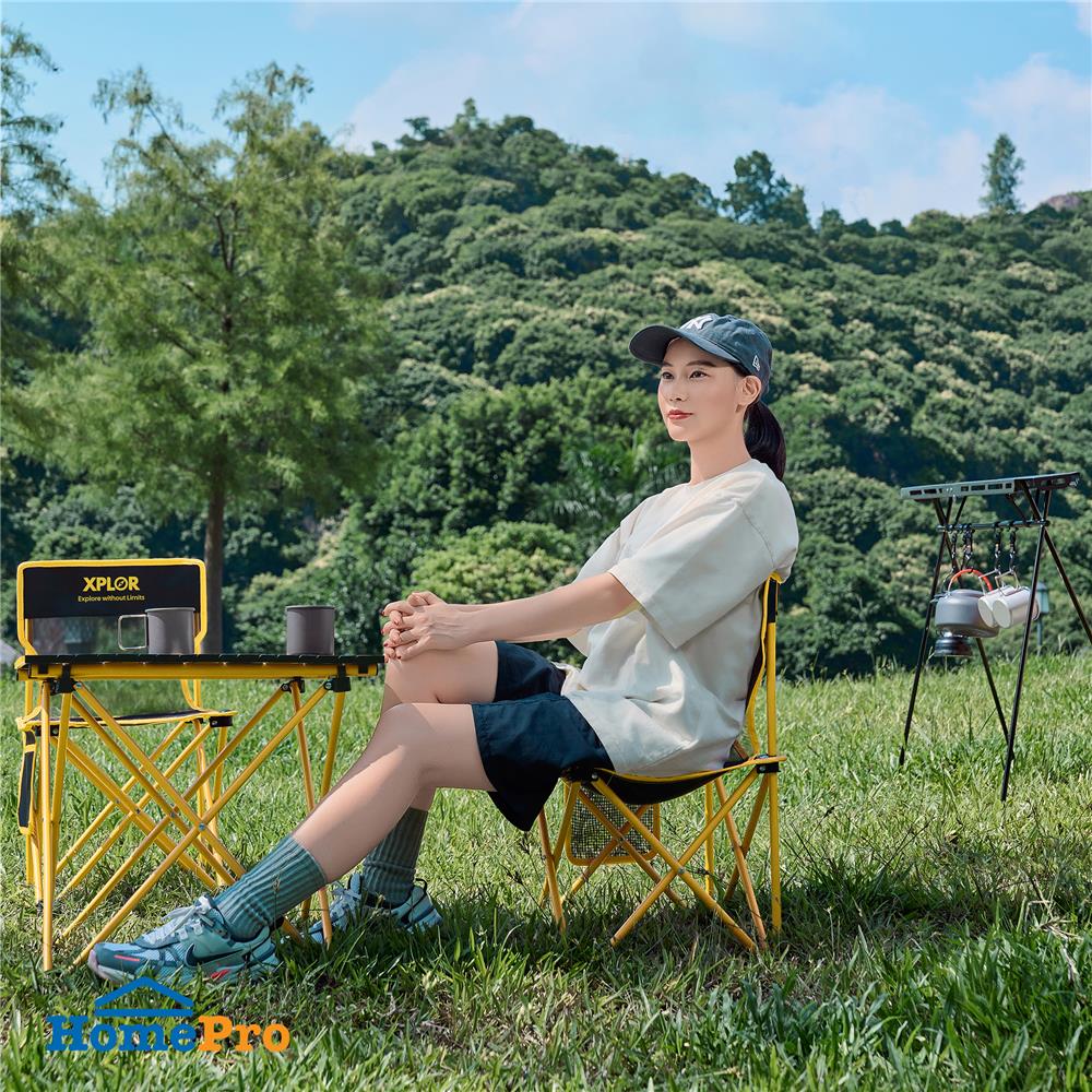 ชุดสนามแคมป์ปิ้ง 2 ที่นั่ง SPRING XPLOR สีดำ/เหลือง