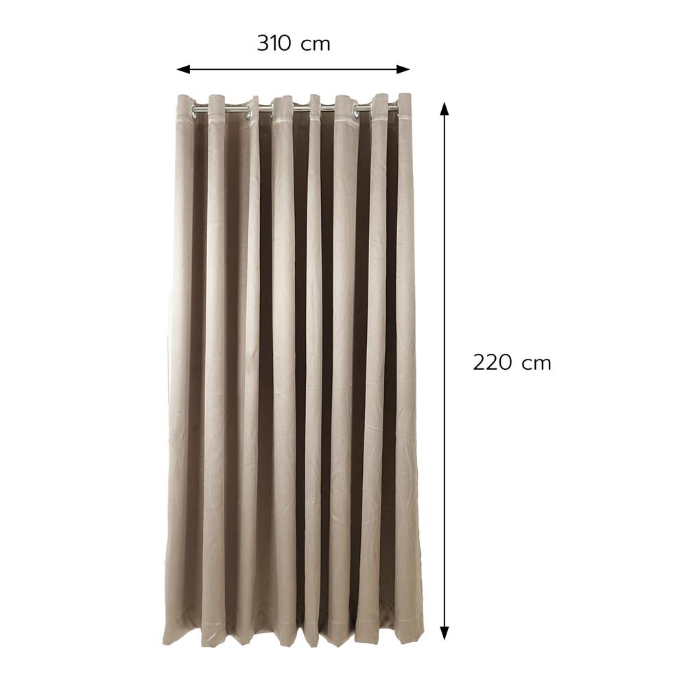 ผ้าม่าน EYELET HOME LIVING STYLE MEET UV 310X220 ซม. สีน้ำตาล