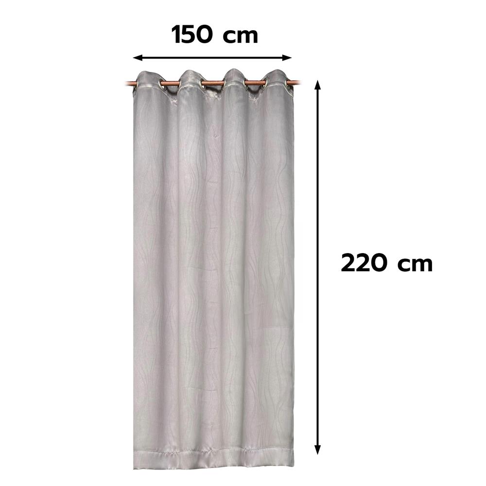 ผ้าม่าน EYELET HOME LIVING STYLE MEET UV 150X220 ซม. สีเทา