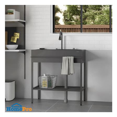 ซิงค์ขาตั้ง 1 หลุม KUCINE KURO8245 สีเทาดำ_4