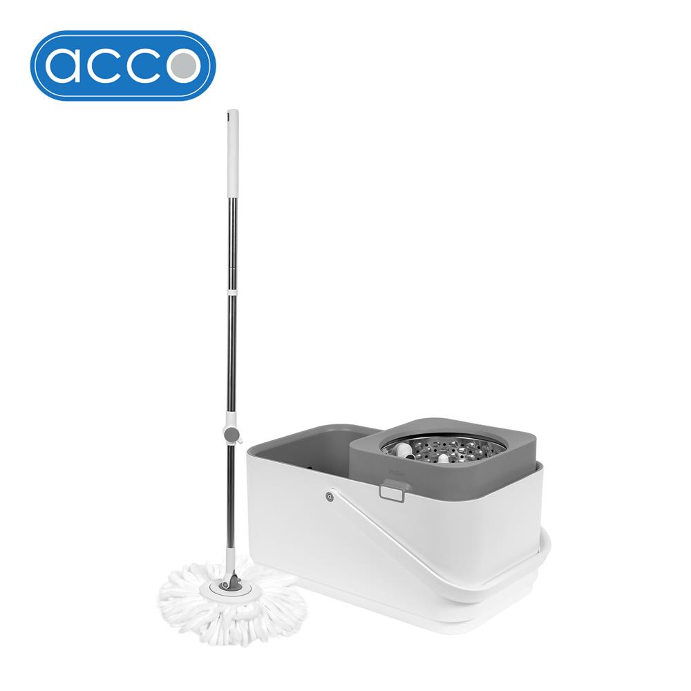 ชุดอุปกรณ์ถังปั่นพรีเมี่ยมพร้อมไม้ม็อบ ACCO A-NAMI สีเทา_0