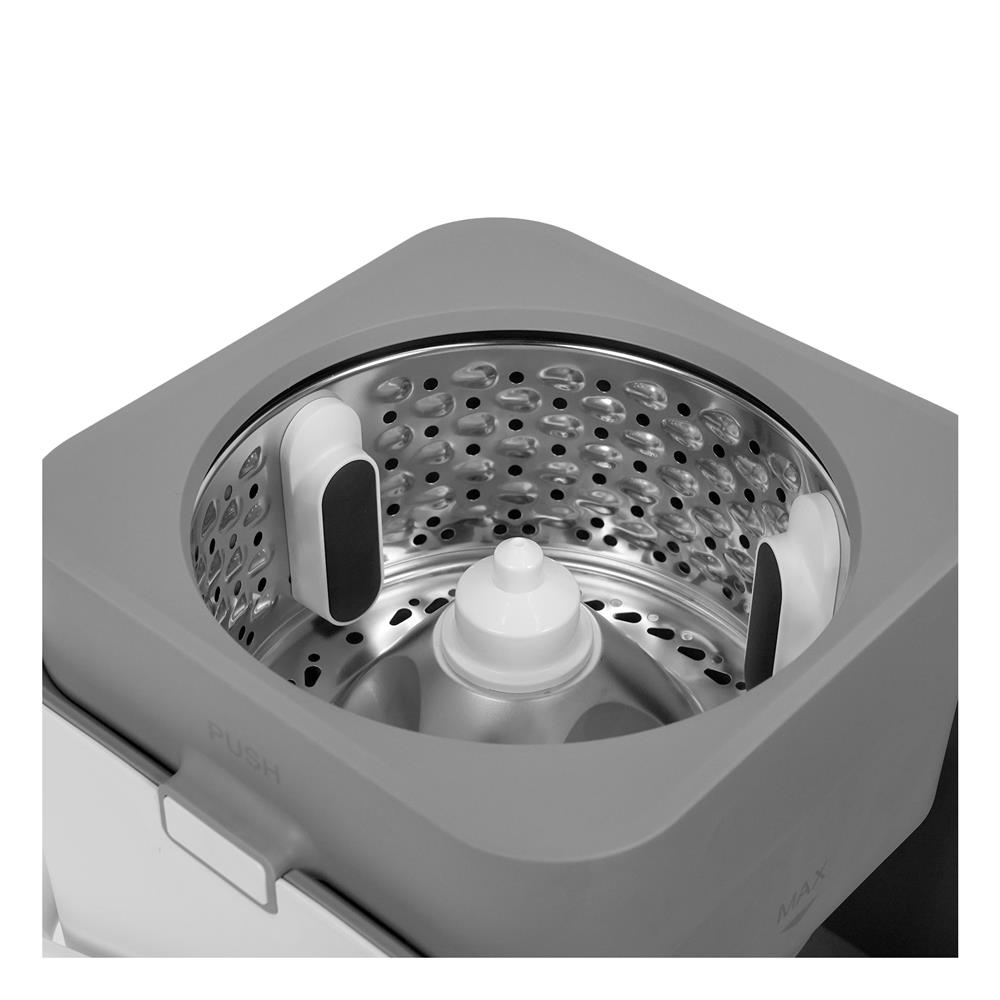 ชุดอุปกรณ์ถังปั่นพรีเมี่ยมพร้อมไม้ม็อบ ACCO A-NAMI สีเทา