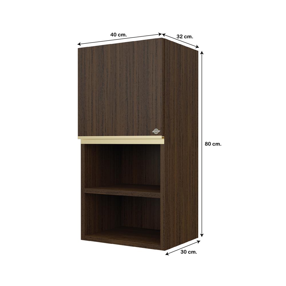 ตู้แขวนเดี่ยว S1 JUPITER JUVENTAS 40x80 ซม. สี DARK TEAK