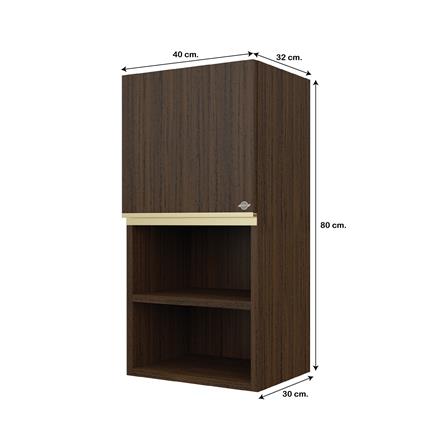 ตู้แขวนเดี่ยว S1 JUPITER JUVENTAS 40x80 ซม. สี DARK TEAK_5