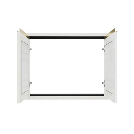 บานซิงค์คู่ระแนง JUPITER JUVENTAS 87x67 ซม. สี SNOW WOOD_1