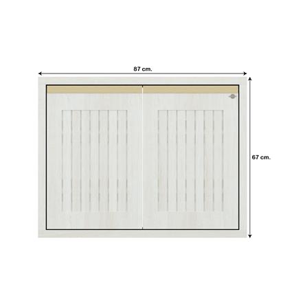 บานซิงค์คู่ระแนง JUPITER JUVENTAS 87x67 ซม. สี SNOW WOOD_5